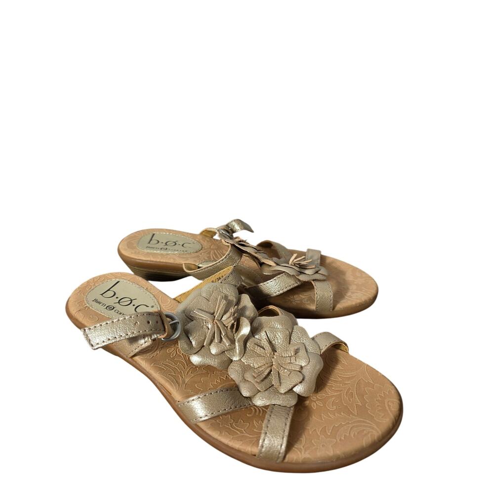 B.O.C. women's Born Champagne metallic sandals size 6 NEW